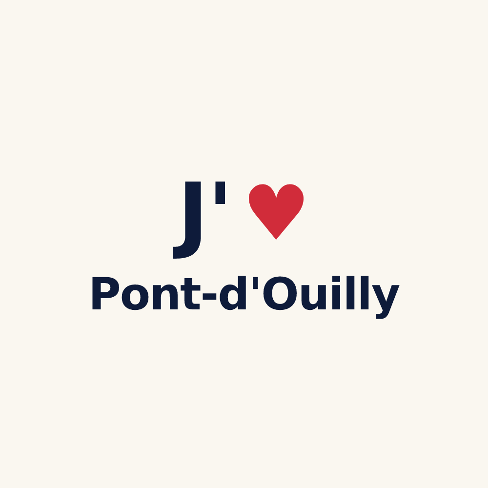 Tasse personnalisée Pont-d'Ouilly — design J'aime Pont-d'Ouilly