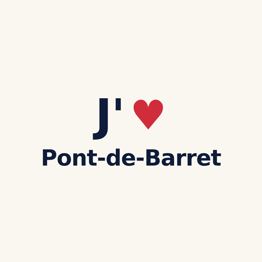 Tasse personnalisée Pont-de-Barret — design J'aime Pont-de-Barret