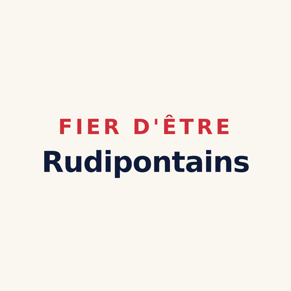 Tasse « Fier d'être Rudipontains » — design pour Pont-de-Roide-Vermondans