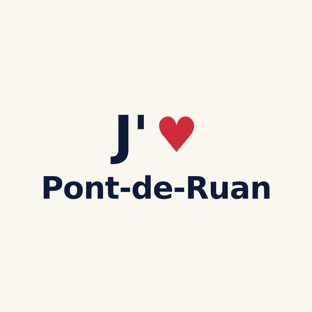 Tasse personnalisée Pont-de-Ruan — design « J'aime Pont-de-Ruan » imprimé sur la tasse