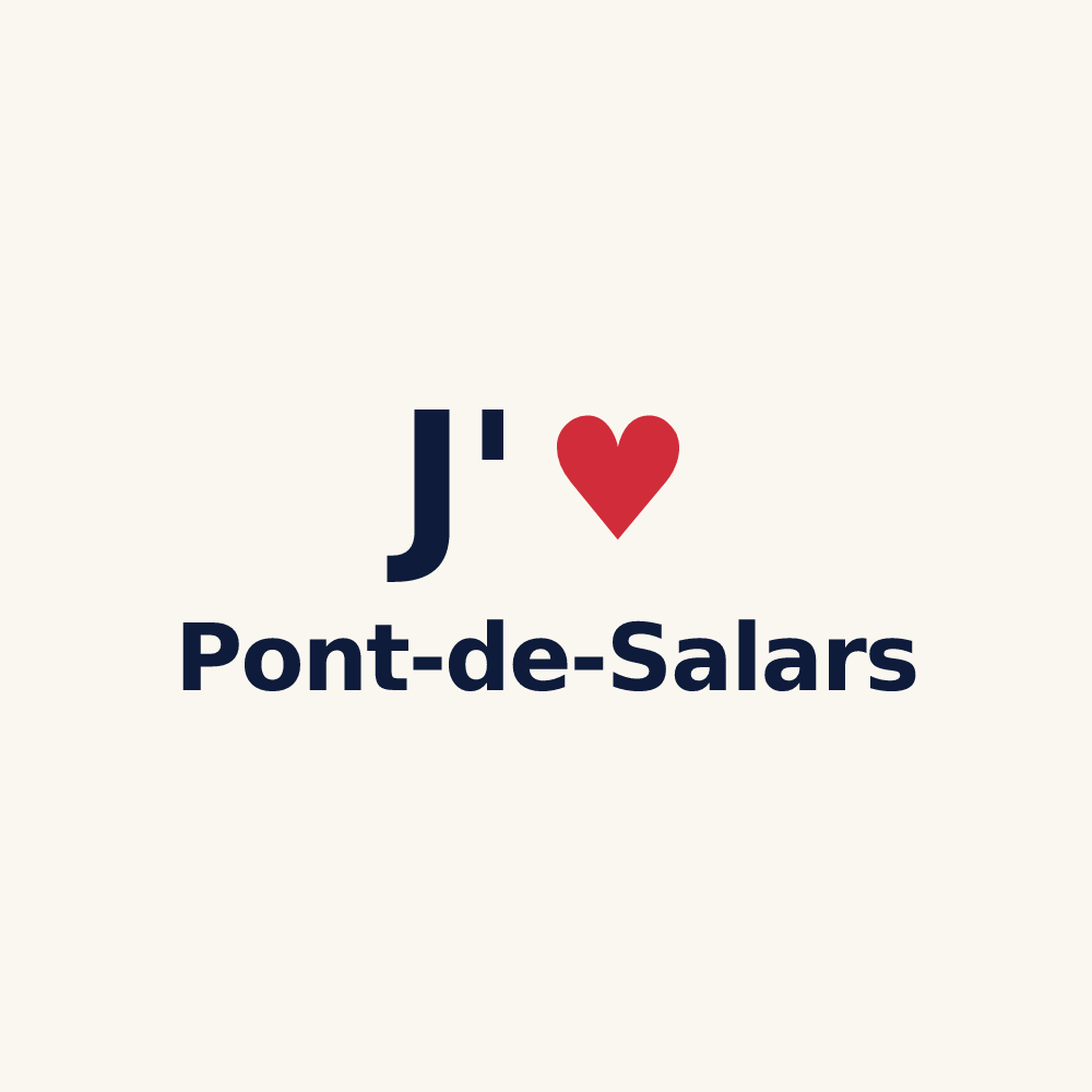 Tasse personnalisée Pont-de-Salars — design J'aime Pont-de-Salars