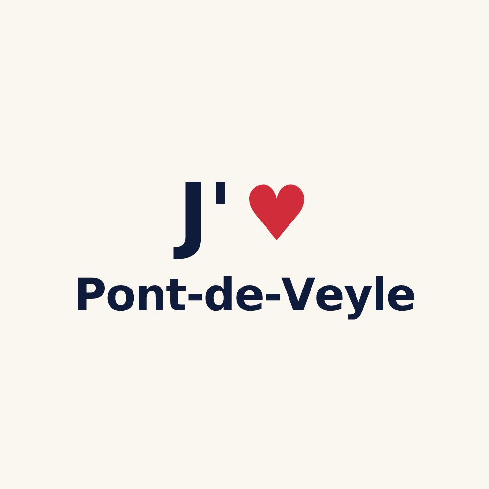 Tasse personnalisée Pont-de-Veyle — design J'aime Pont-de-Veyle