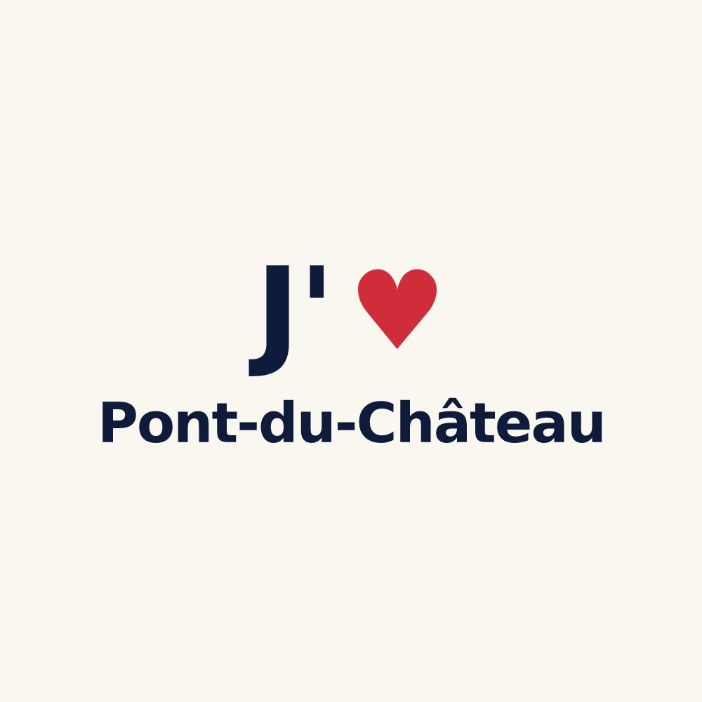Tasse personnalisée Pont-du-Château — design J'aime Pont-du-Château