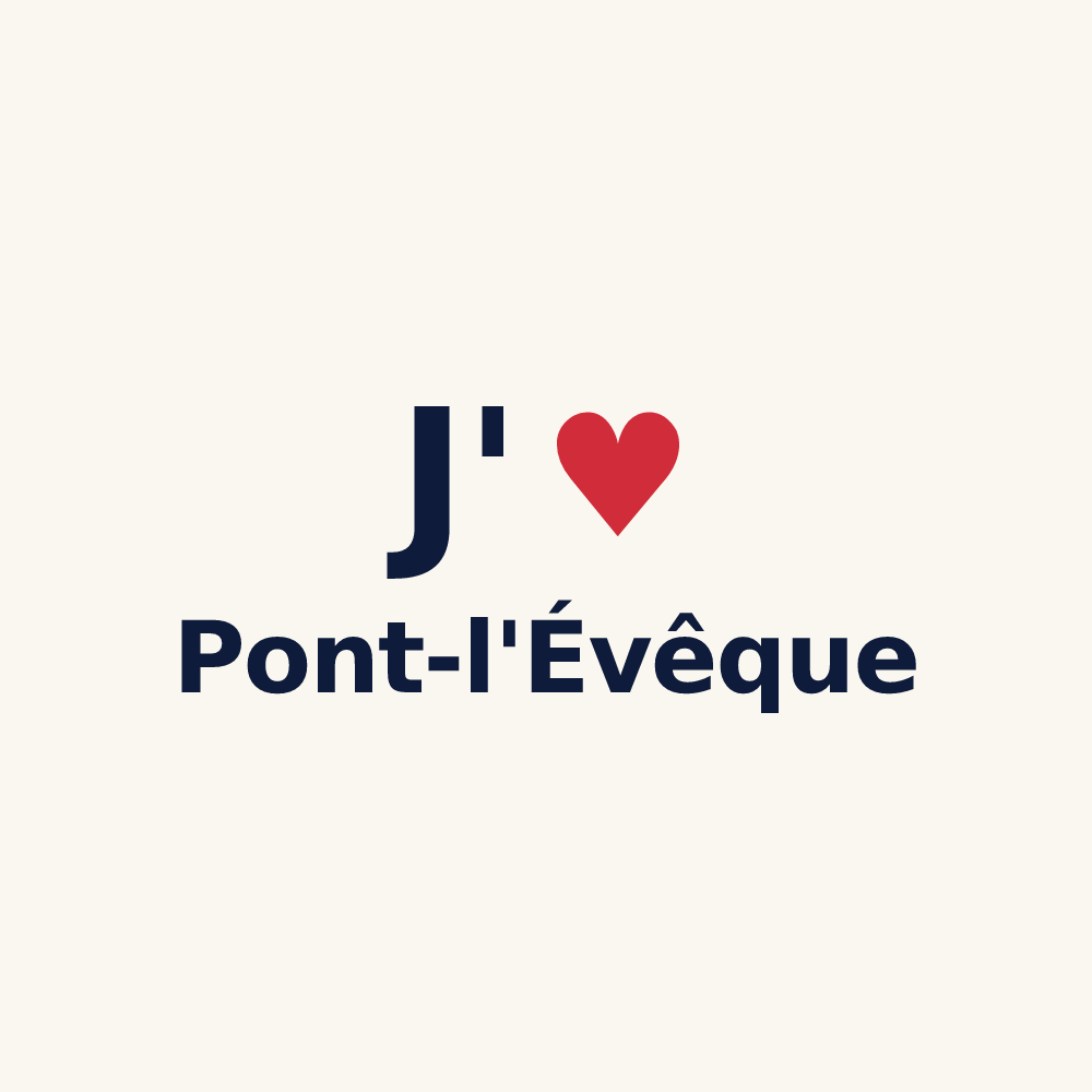Tasse personnalisée Pont-l'Évêque — design J'aime Pont-l'Évêque