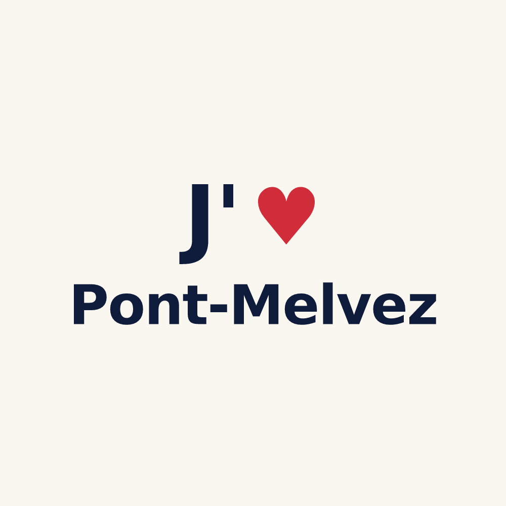 Tasse personnalisée Pont-Melvez — design J'aime Pont-Melvez