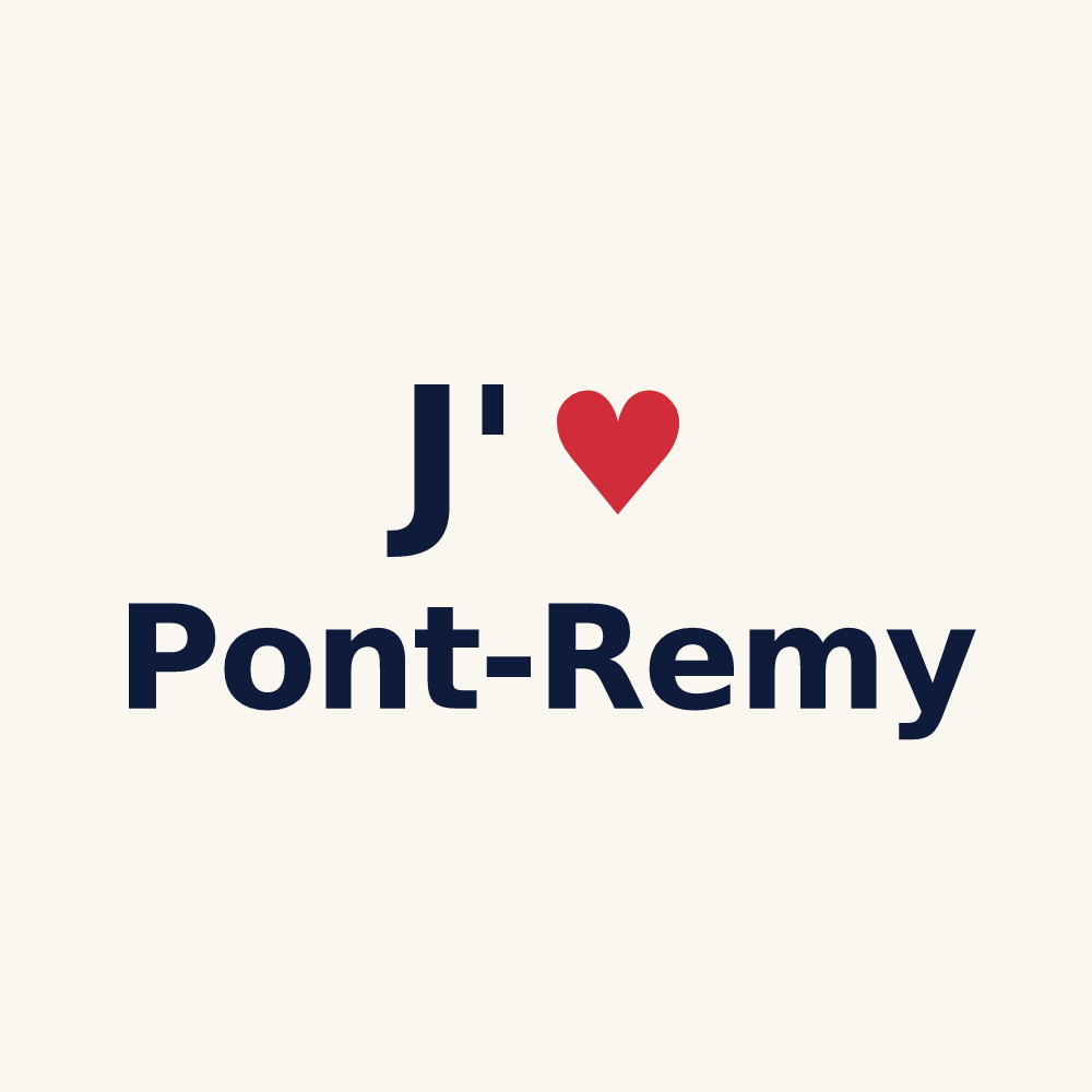 Tasse personnalisée Pont-Remy — design « J'aime Pont-Remy » imprimé sur la tasse