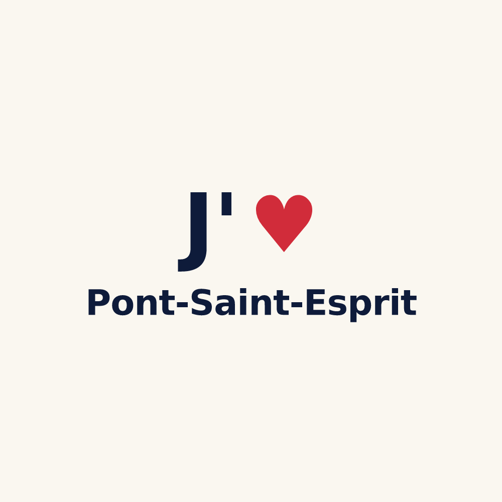 Tasse personnalisée Pont-Saint-Esprit — design J'aime Pont-Saint-Esprit
