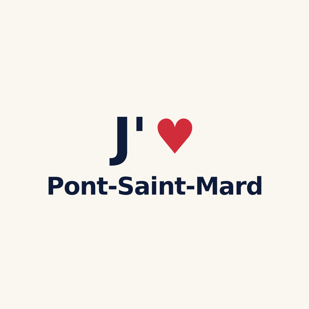 Tasse personnalisée Pont-Saint-Mard — design J'aime Pont-Saint-Mard