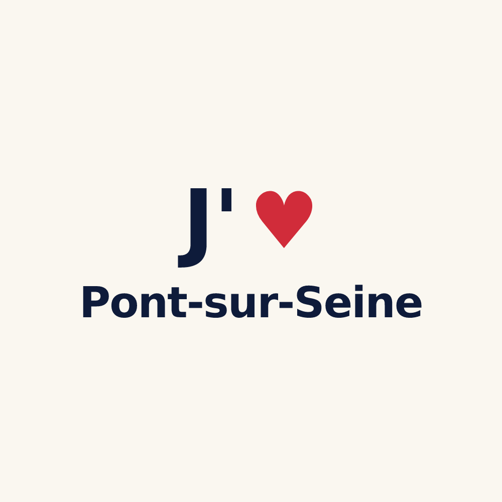 Tasse personnalisée Pont-sur-Seine — design J'aime Pont-sur-Seine