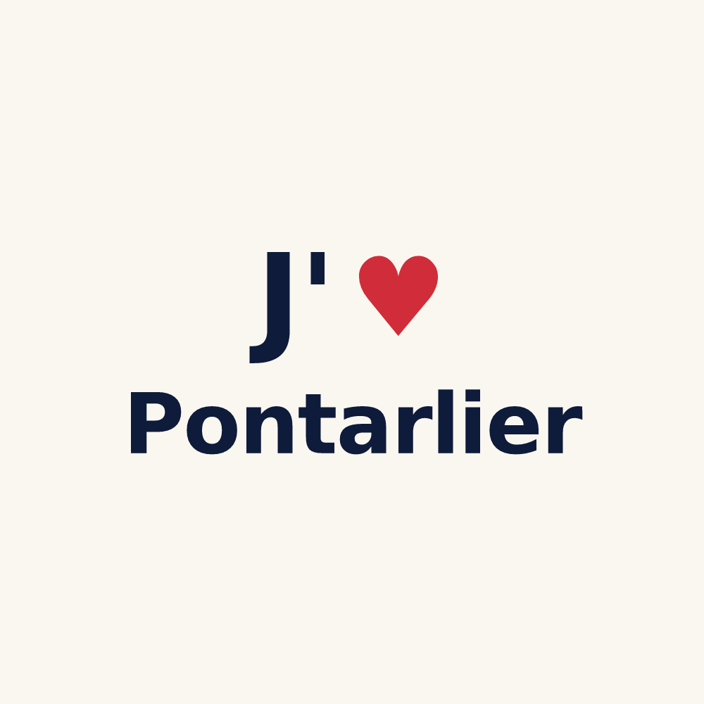 Tasse personnalisée Pontarlier — design J'aime Pontarlier