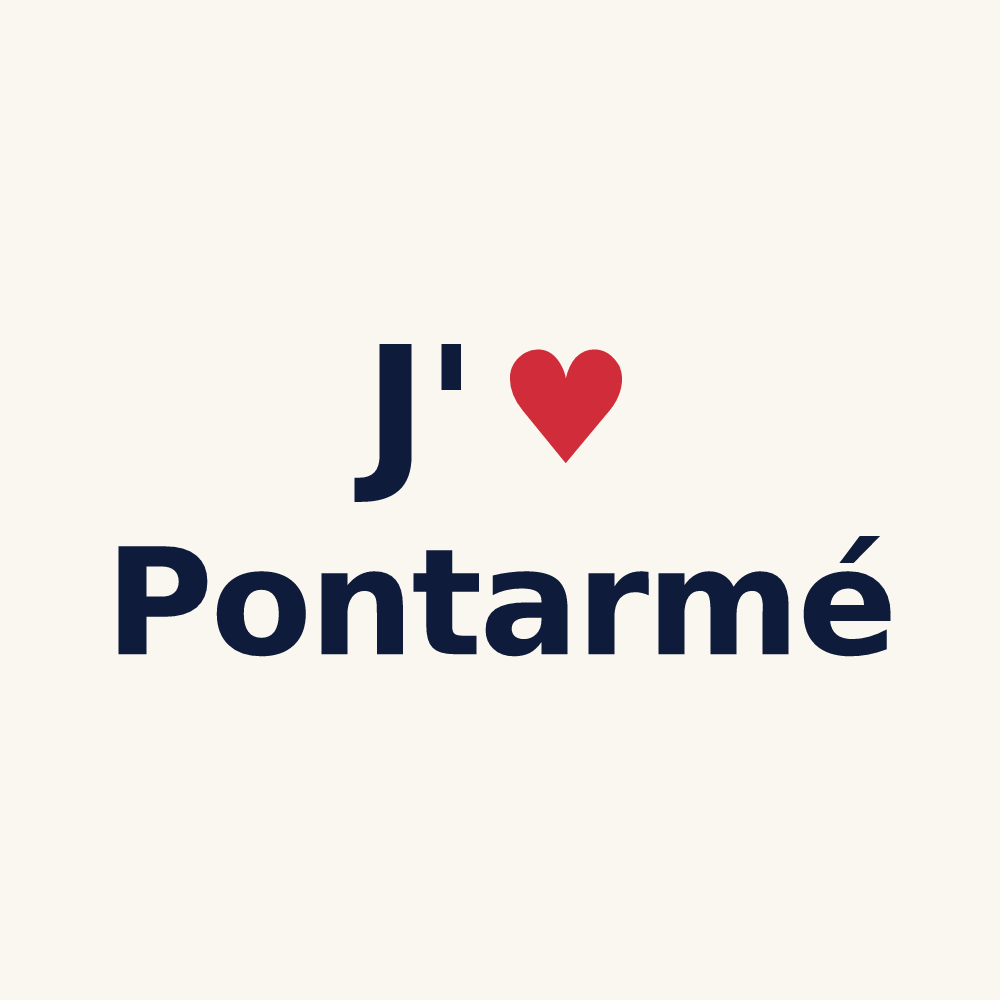 Tasse personnalisée Pontarmé — design J'aime Pontarmé