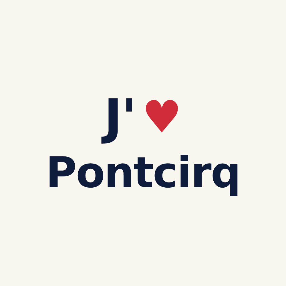 Tasse personnalisée Pontcirq — design J'aime Pontcirq