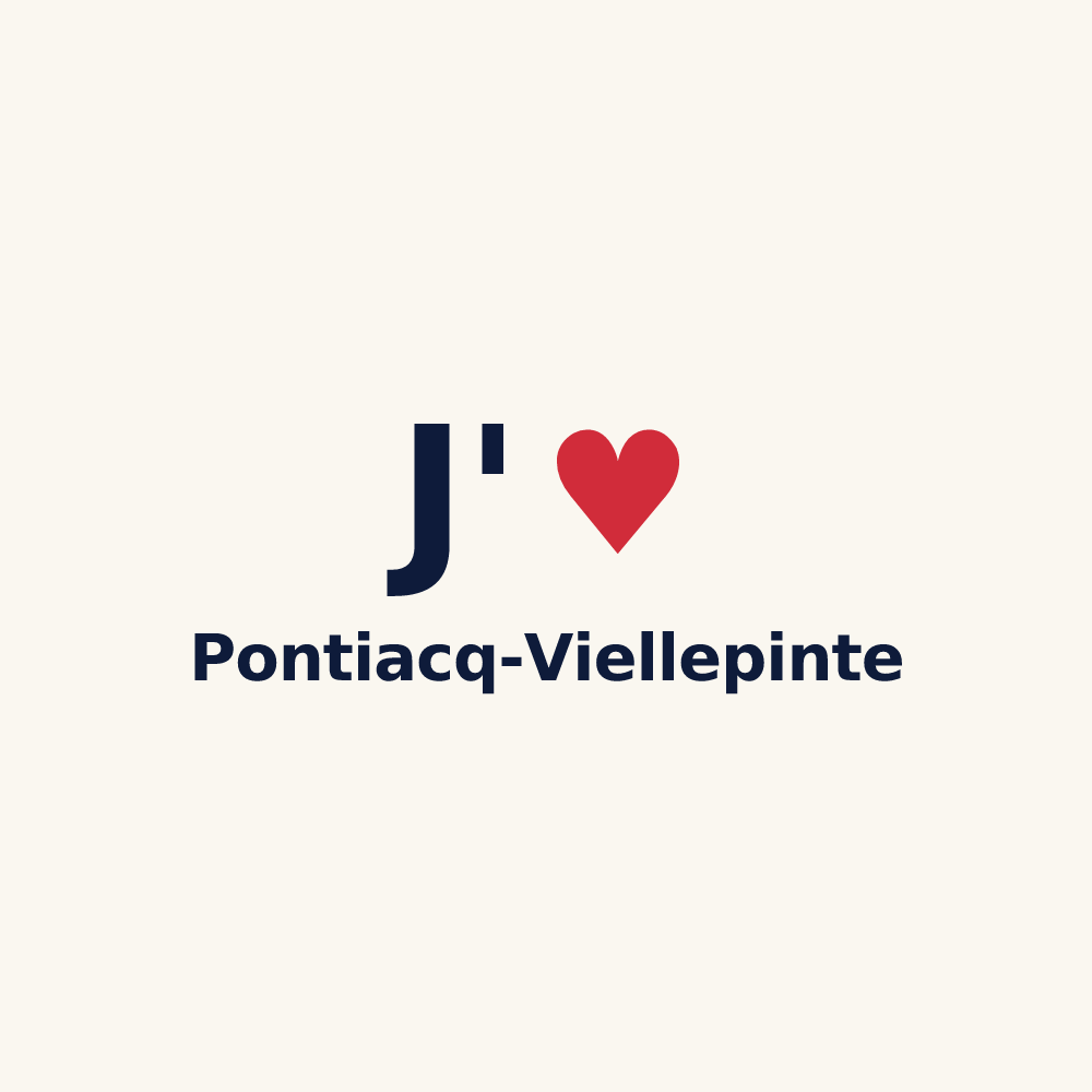 Tasse personnalisée Pontiacq-Viellepinte — design J'aime Pontiacq-Viellepinte
