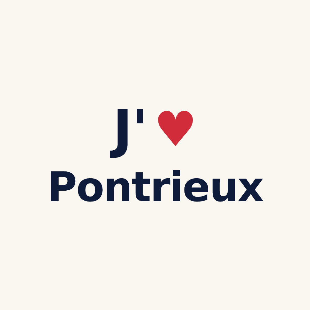 Tasse personnalisée Pontrieux — design J'aime Pontrieux