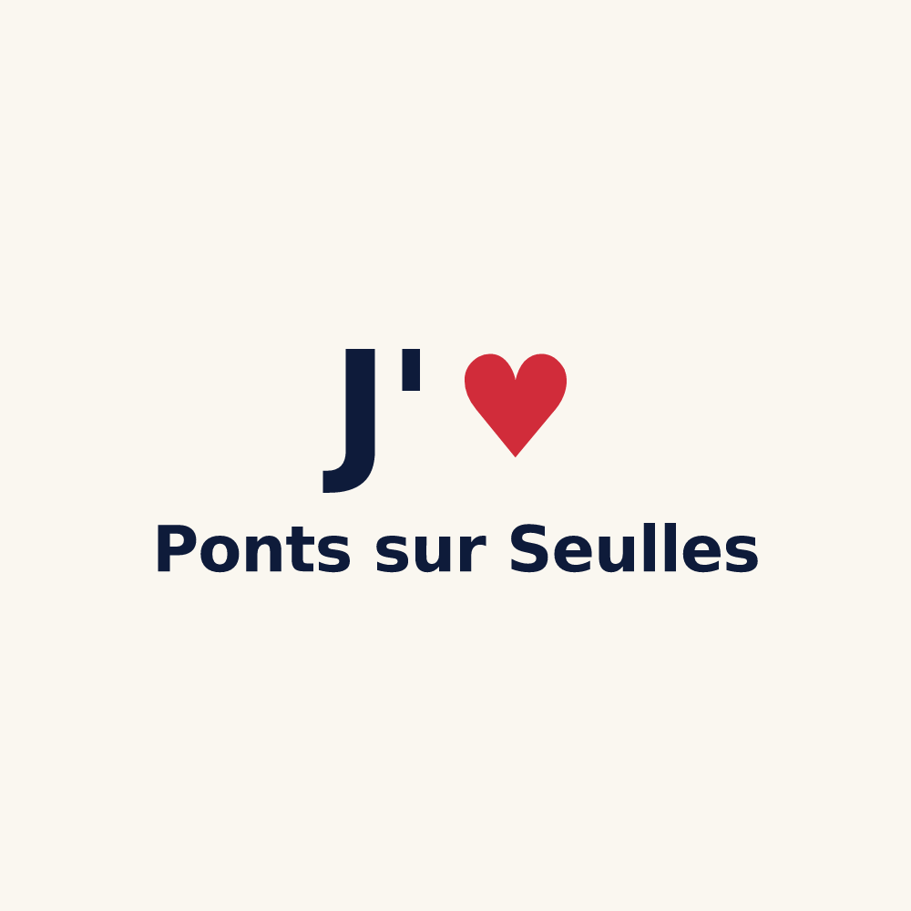 Tasse personnalisée Ponts sur Seulles — design « J'aime Ponts sur Seulles » imprimé sur la tasse