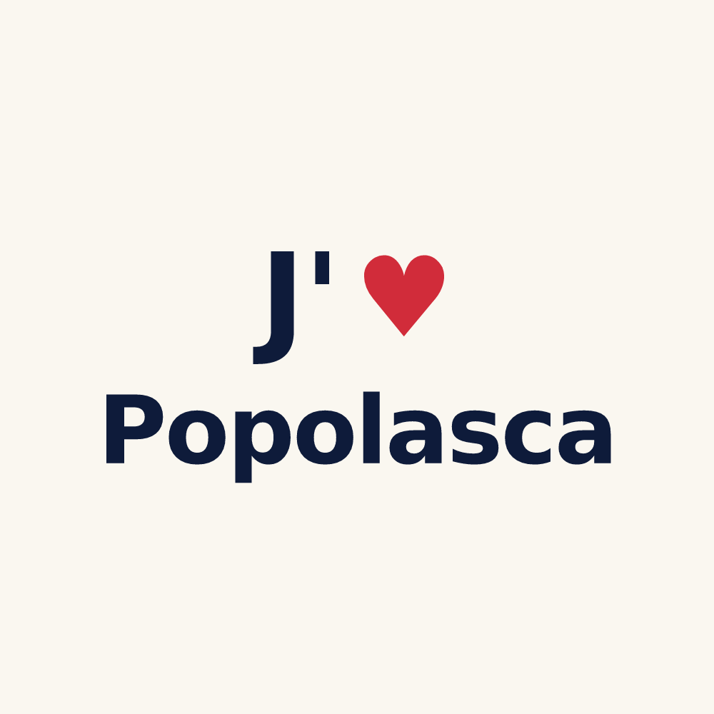 Tasse personnalisée Popolasca — design J'aime Popolasca