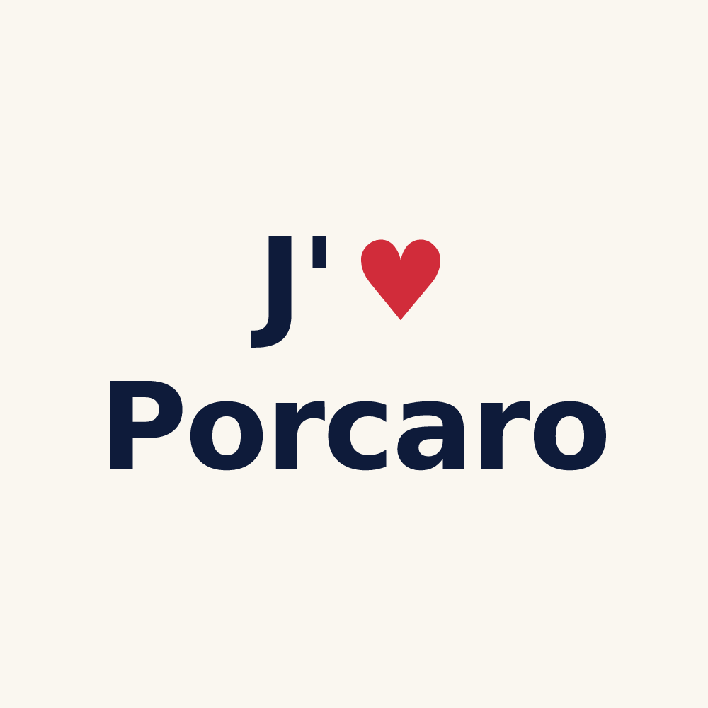 Tasse personnalisée Porcaro — design J'aime Porcaro
