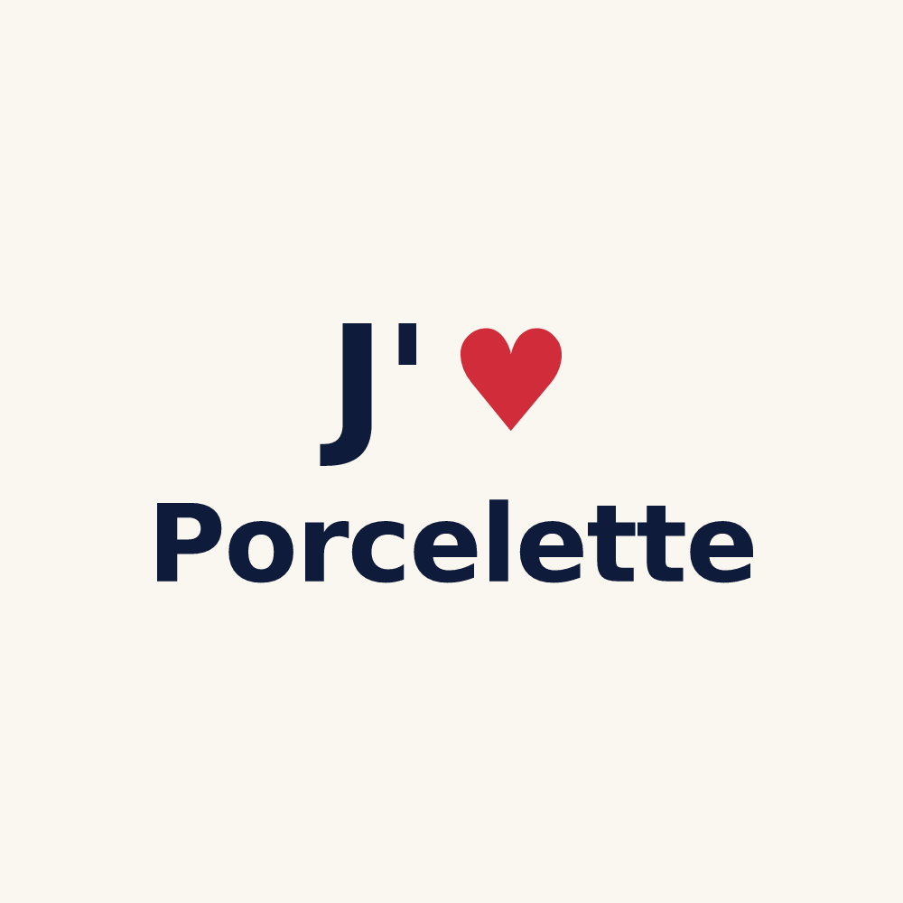 Tasse personnalisée Porcelette — design J'aime Porcelette