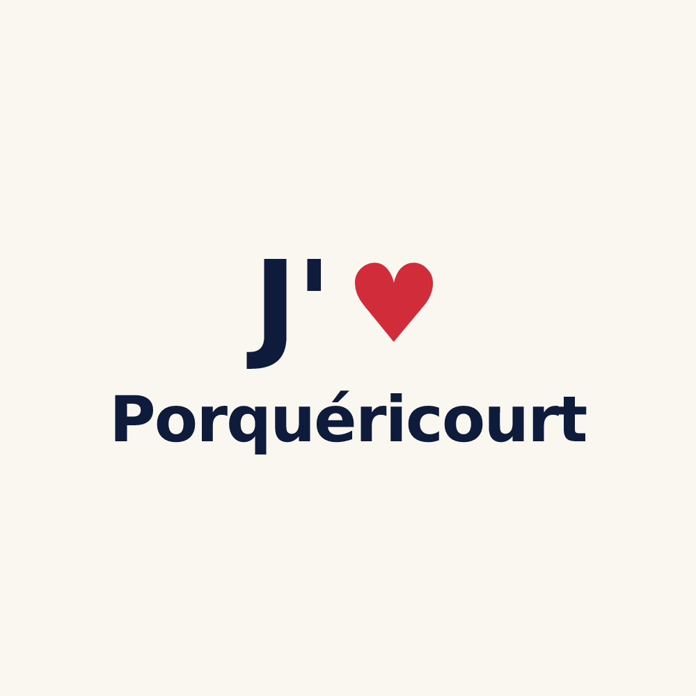 Tasse personnalisée Porquéricourt — design J'aime Porquéricourt