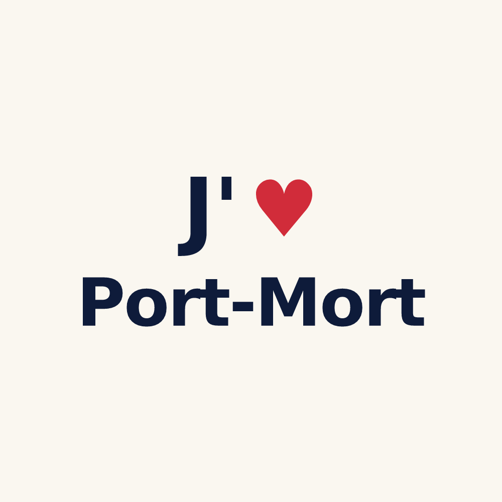Tasse personnalisée Port-Mort — design J'aime Port-Mort