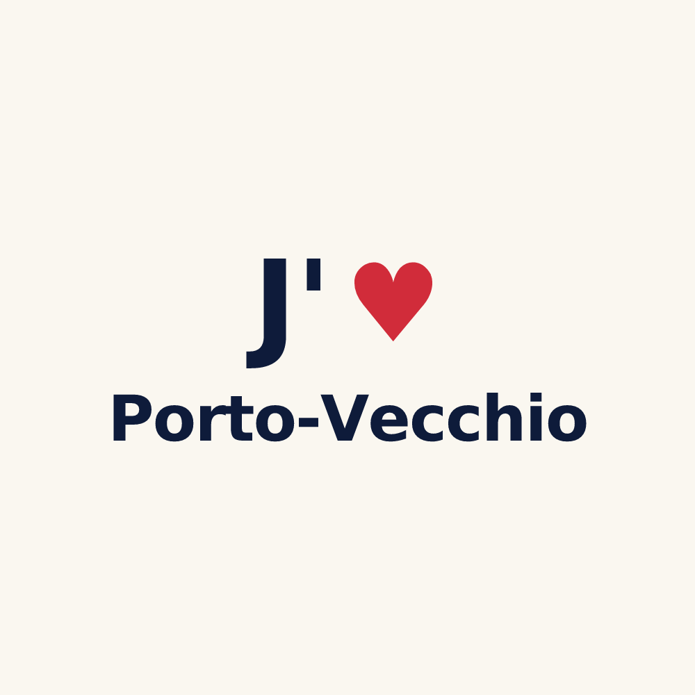 Tasse personnalisée Porto-Vecchio — design J'aime Porto-Vecchio