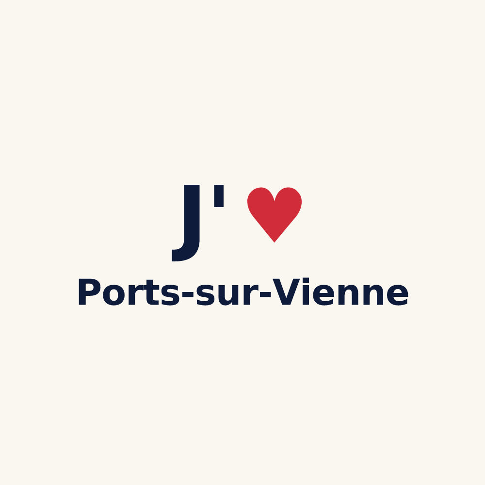 Tasse personnalisée Ports-sur-Vienne — design « J'aime Ports-sur-Vienne » imprimé sur la tasse