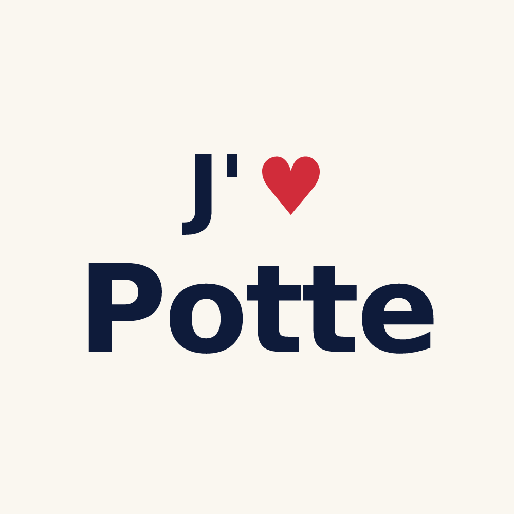 Tasse personnalisée Potte — design J'aime Potte