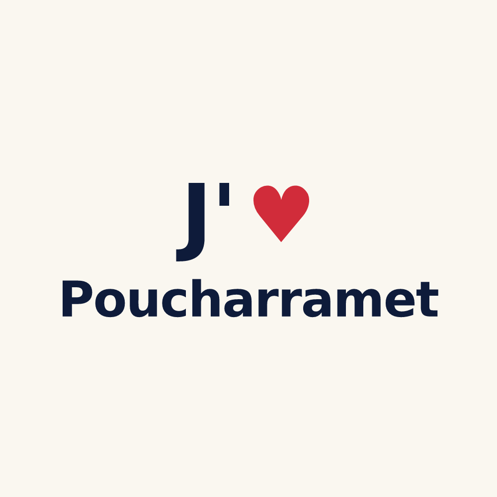 Tasse personnalisée Poucharramet — design J'aime Poucharramet