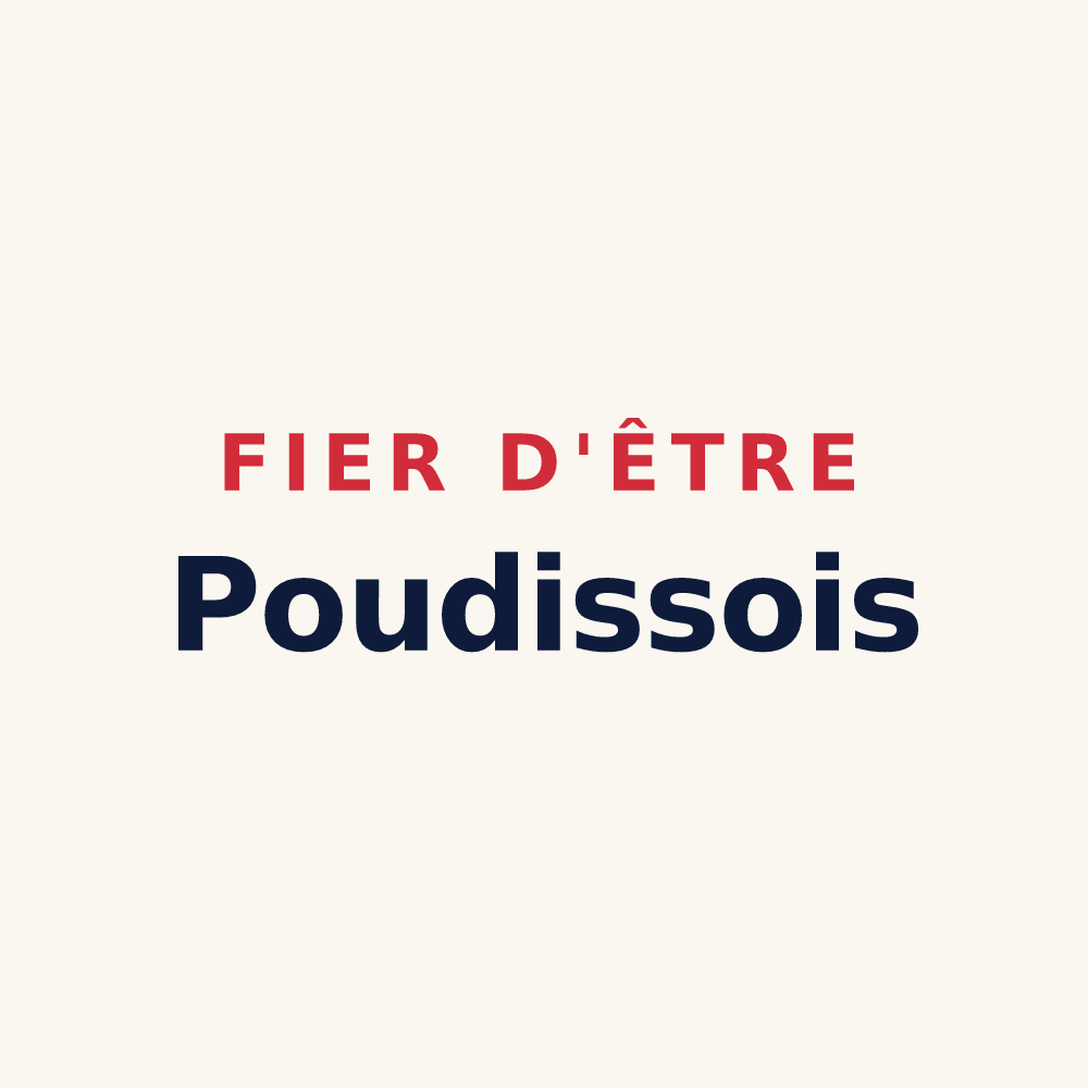 Tasse « Fier d'être Poudissois » — design pour Poudis
