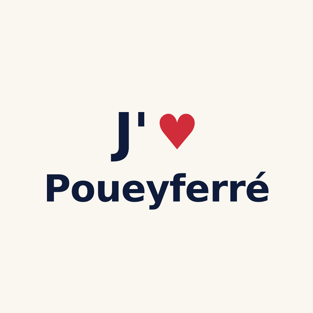 Tasse personnalisée Poueyferré — design J'aime Poueyferré