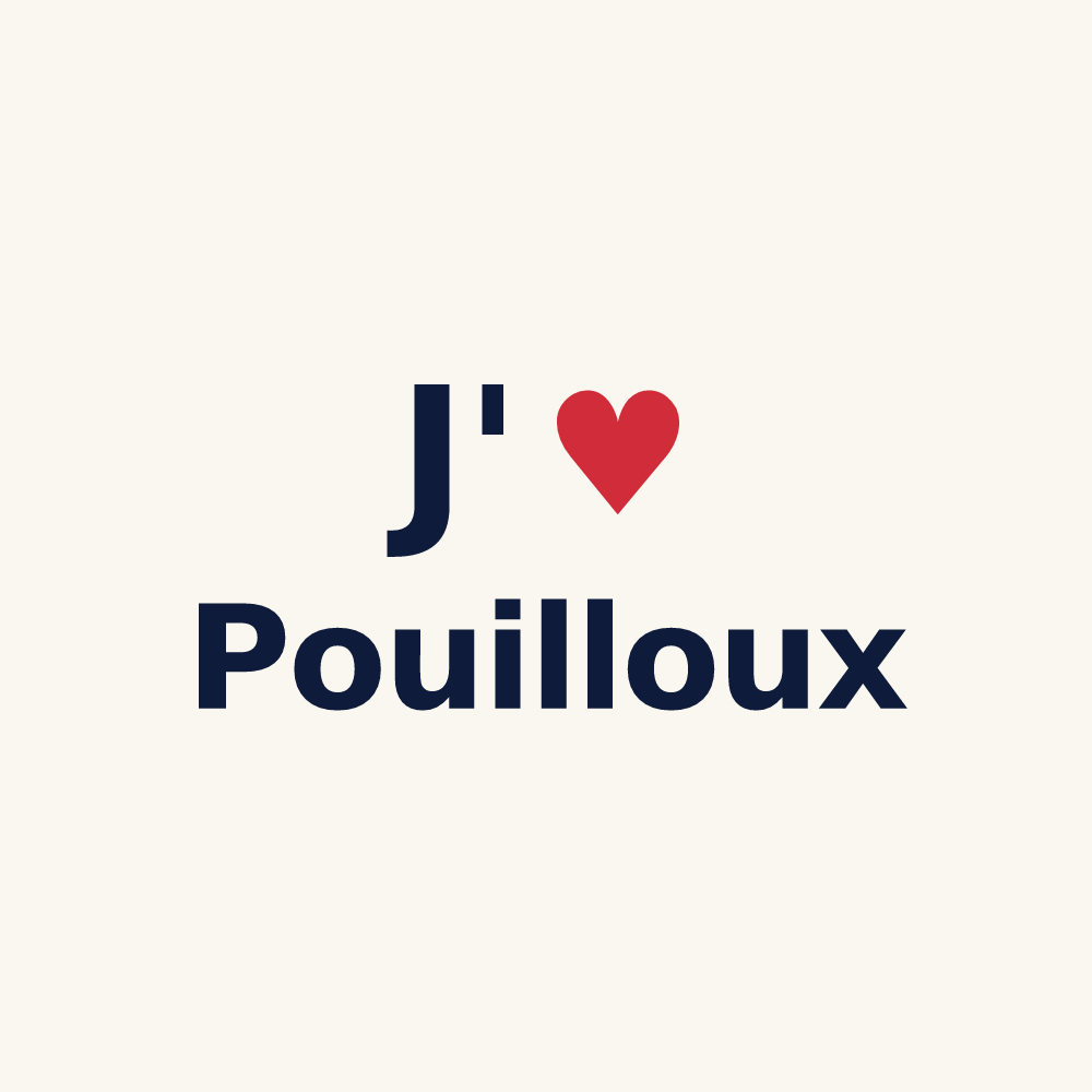 Tasse personnalisée Pouilloux — design J'aime Pouilloux