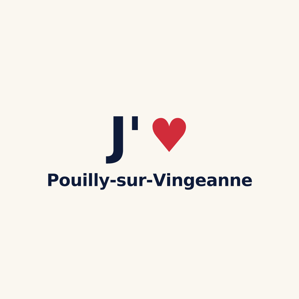 Tasse personnalisée Pouilly-sur-Vingeanne — design J'aime Pouilly-sur-Vingeanne