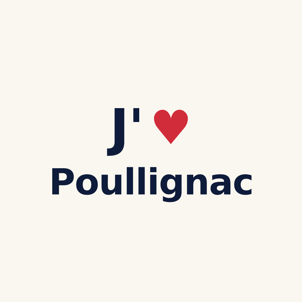 Tasse personnalisée Poullignac — design J'aime Poullignac