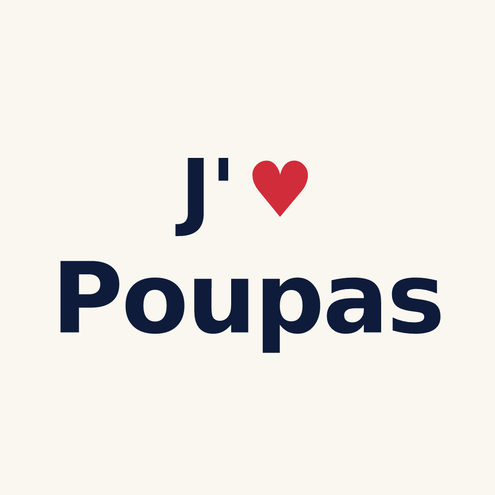 Tasse personnalisée Poupas — design J'aime Poupas