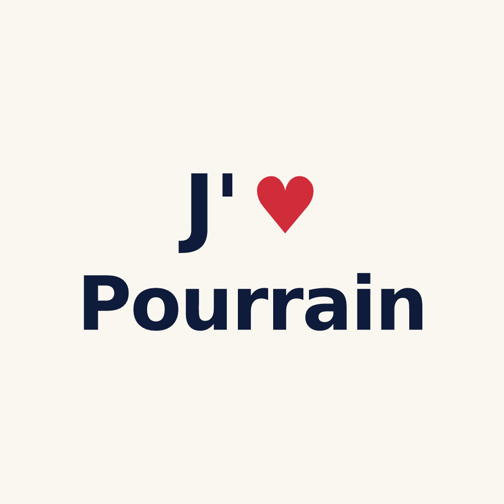 Tasse personnalisée Pourrain — design J'aime Pourrain