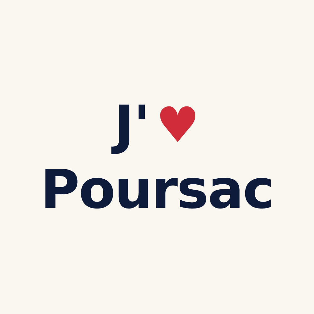 Tasse personnalisée Poursac — design J'aime Poursac