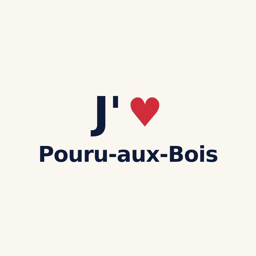 Tasse personnalisée Pouru-aux-Bois — design J'aime Pouru-aux-Bois