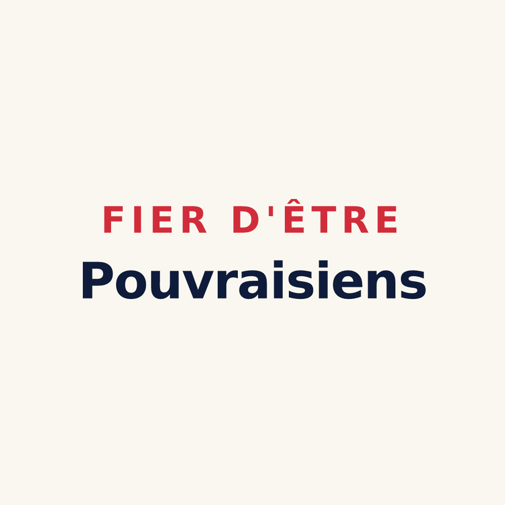 Tasse « Fier d'être Pouvraisiens » — design pour Pouvrai