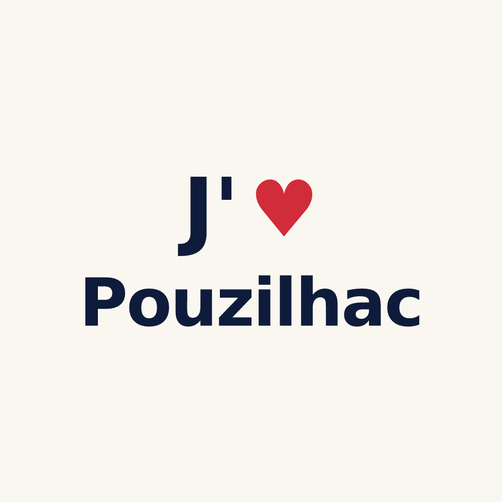 Tasse personnalisée Pouzilhac — design J'aime Pouzilhac