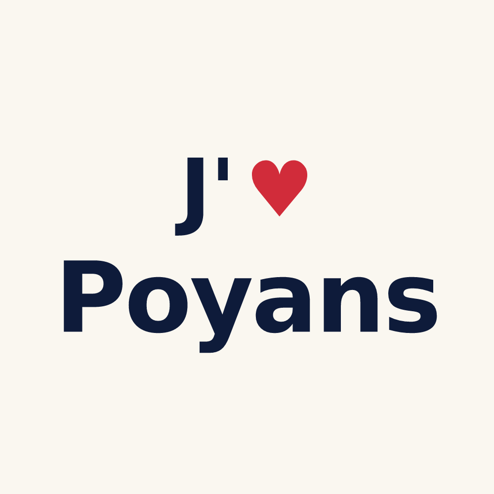 Tasse personnalisée Poyans — design J'aime Poyans