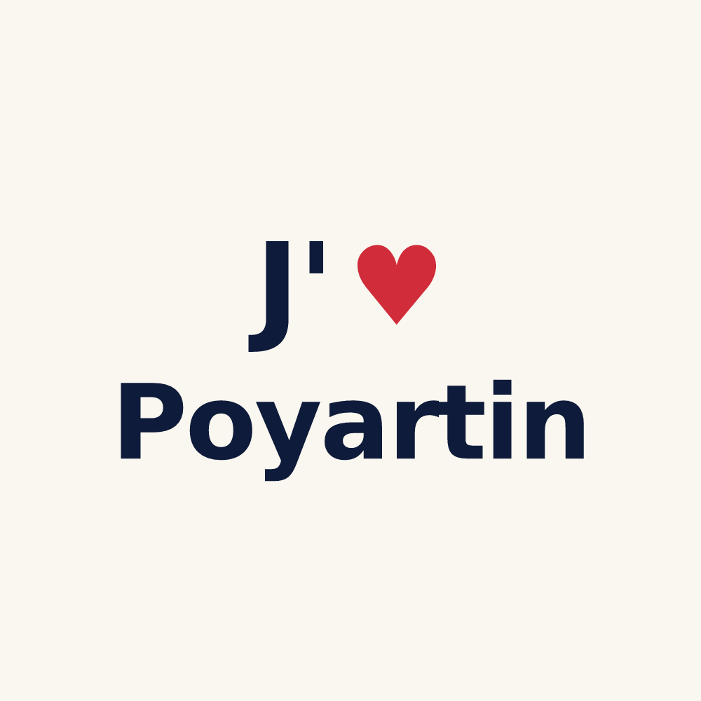 Tasse personnalisée Poyartin — design J'aime Poyartin