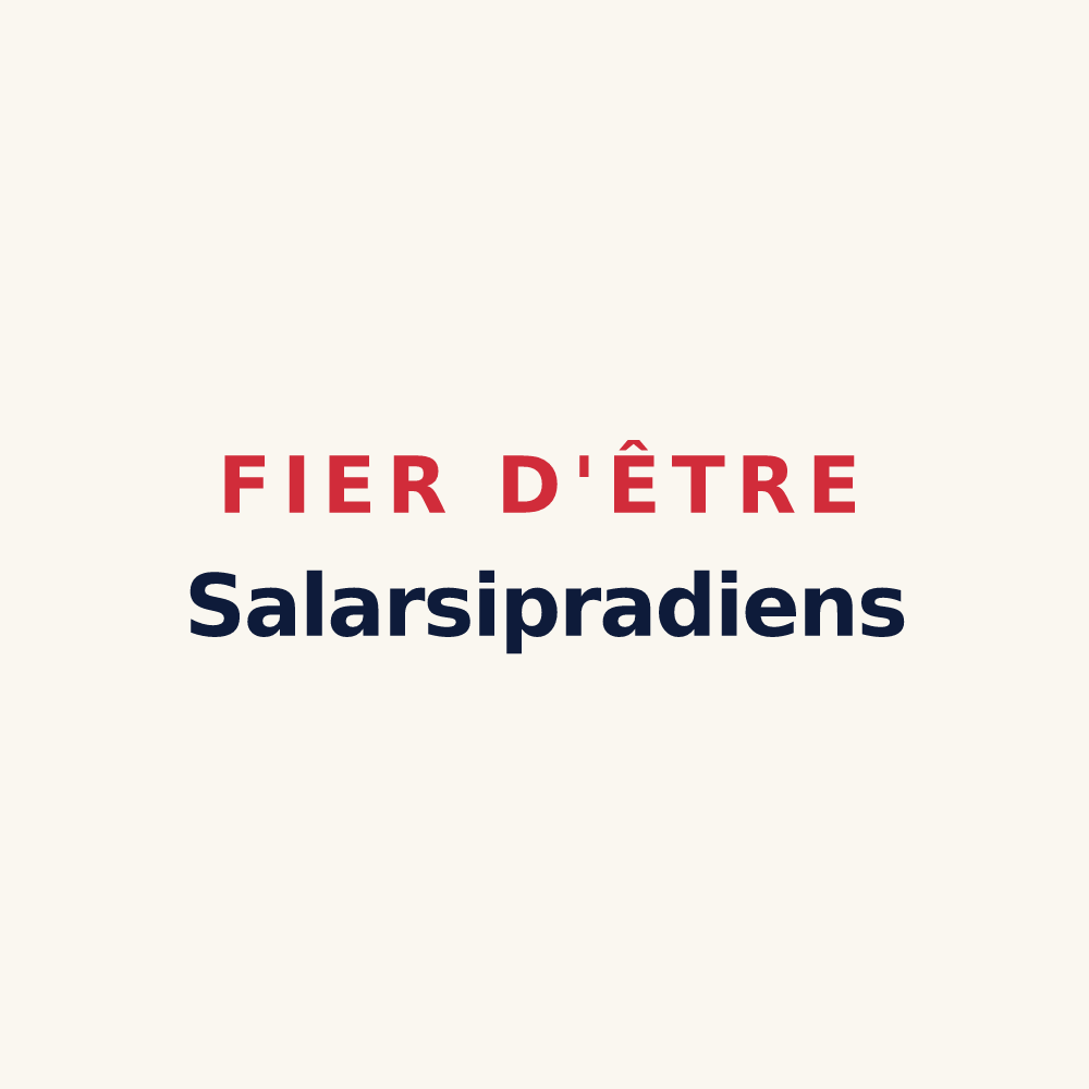 Tasse « Fier d'être Salarsipradiens » — design pour Prades-Salars