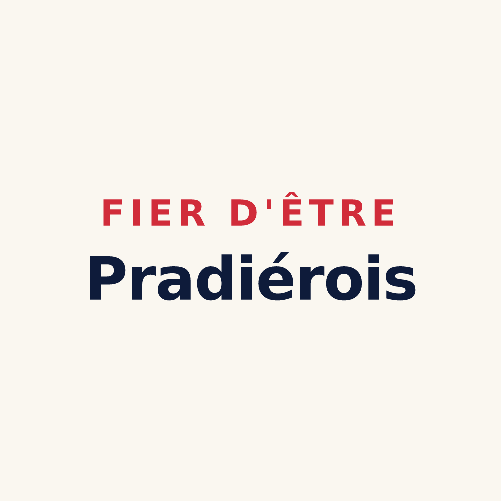 Tasse « Fier d'être Pradiérois » — design pour Pradières