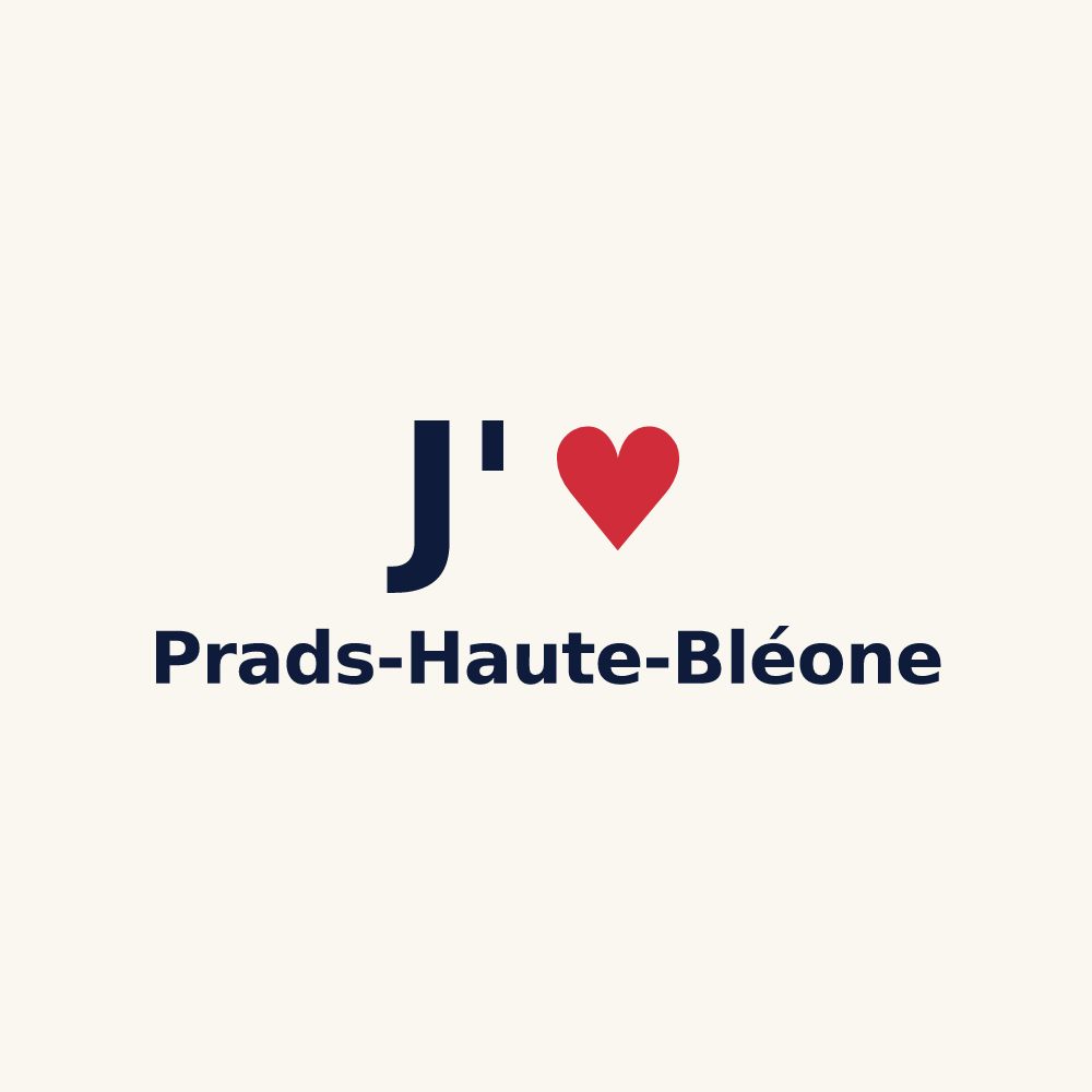 Tasse personnalisée Prads-Haute-Bléone — design J'aime Prads-Haute-Bléone