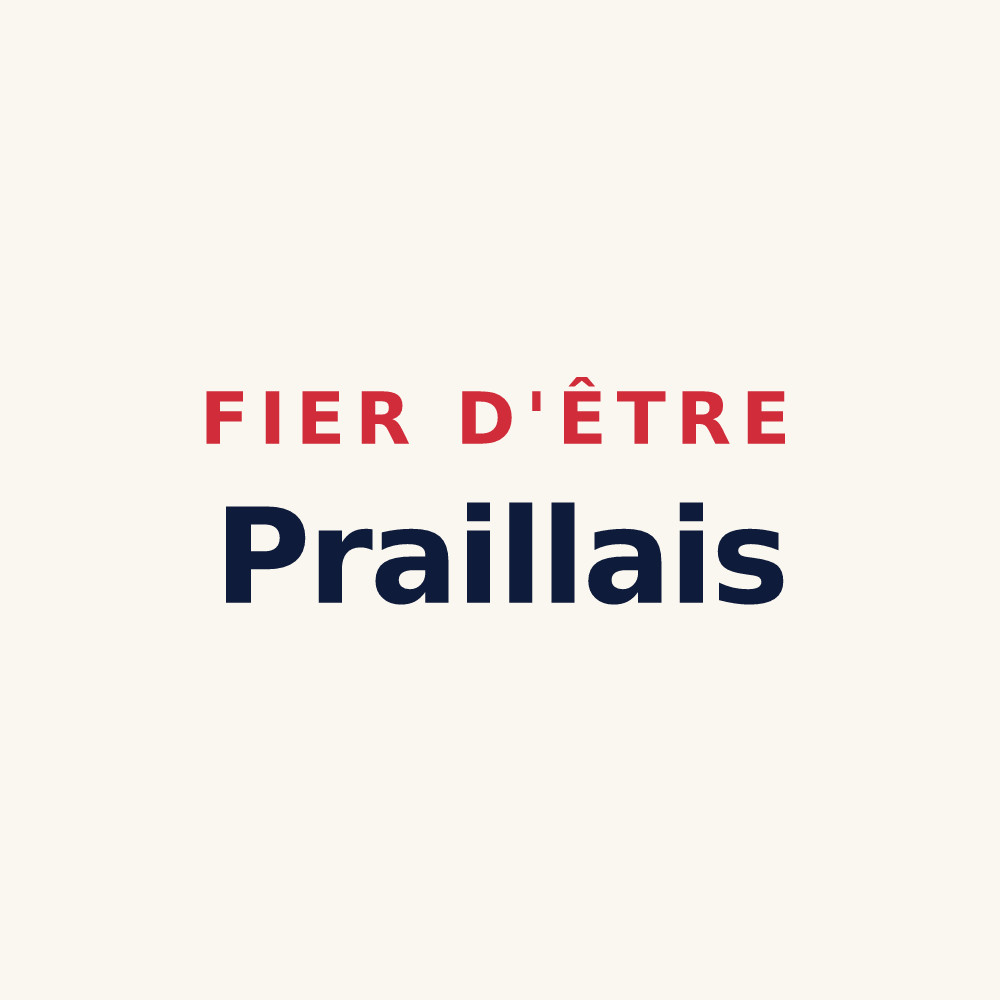 Tasse « Fier d'être Praillais » — design pour Prailles-La Couarde