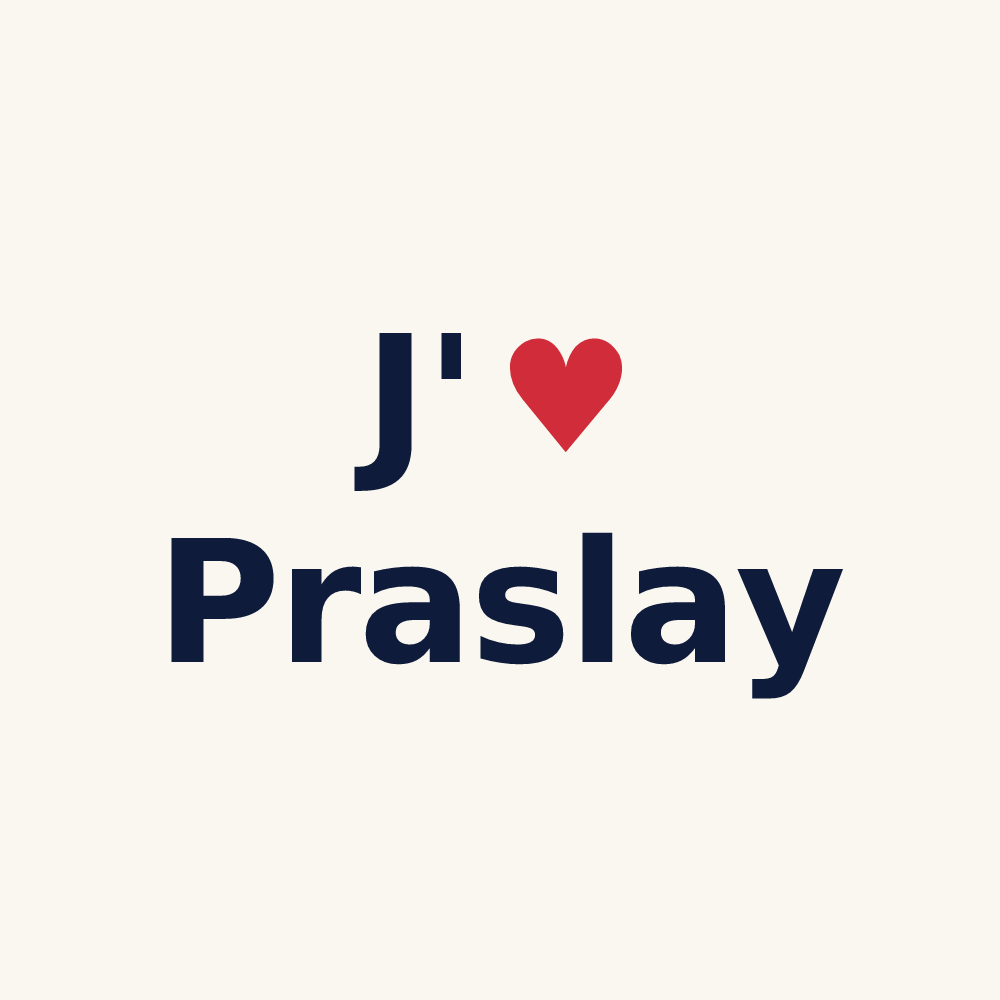 Tasse personnalisée Praslay — design J'aime Praslay