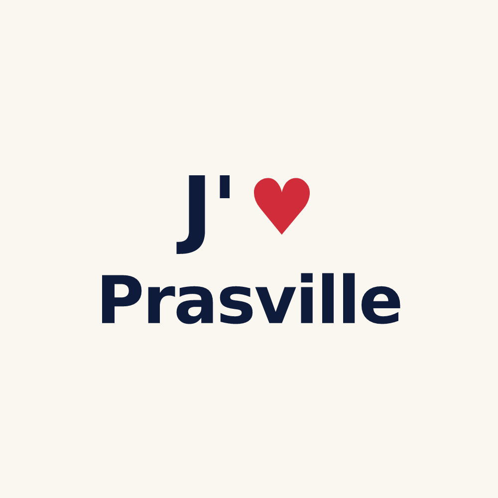 Tasse personnalisée Prasville — design J'aime Prasville