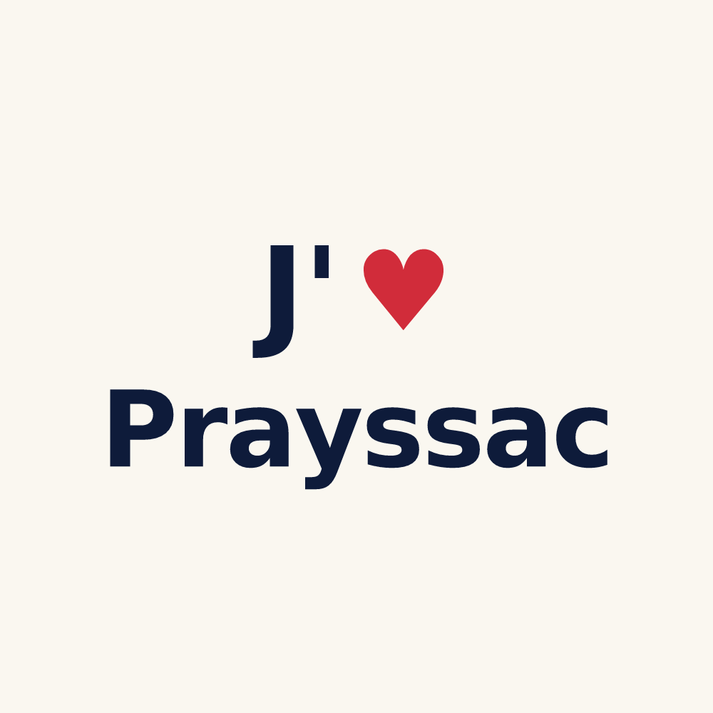 Tasse personnalisée Prayssac — design J'aime Prayssac
