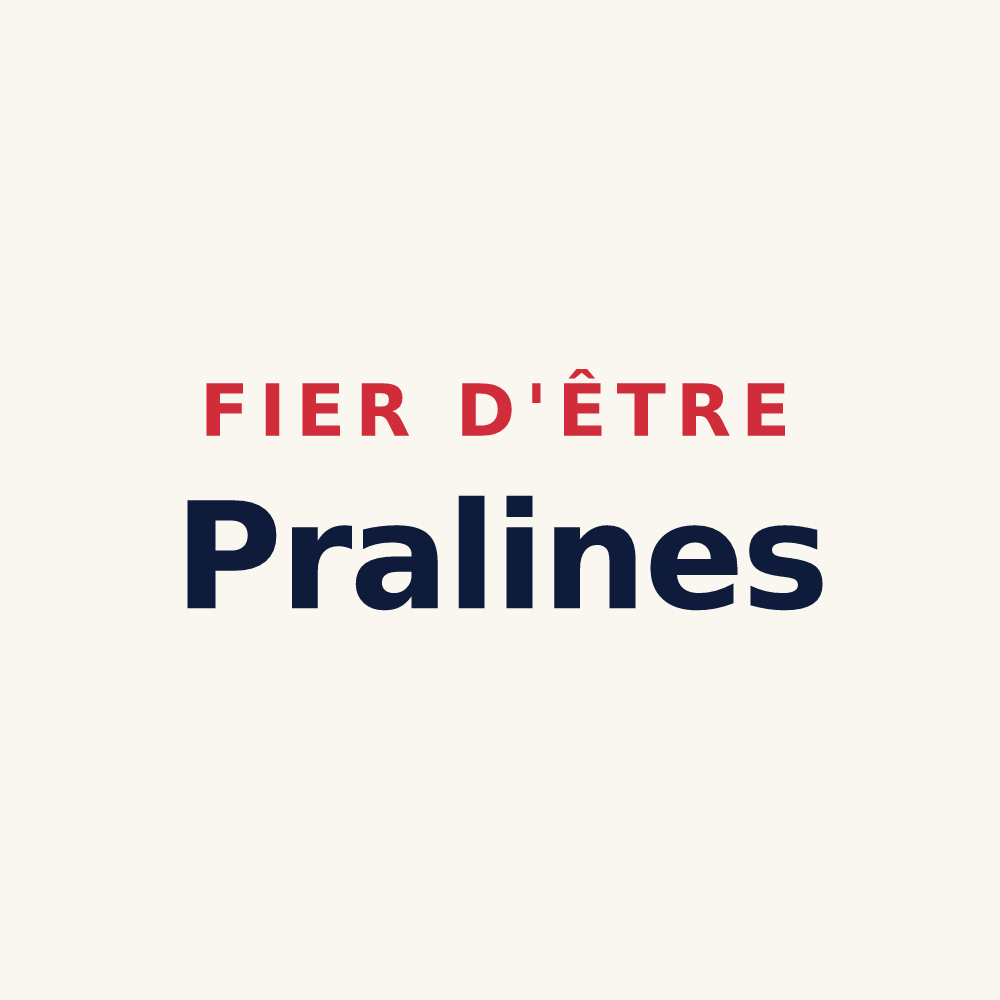 Tasse « Fier d'être Pralines » — design pour Praz-sur-Arly