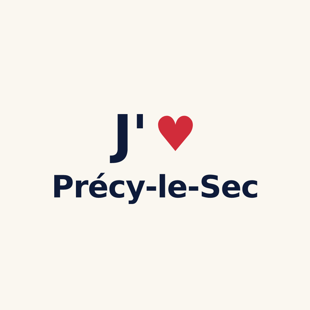 Tasse personnalisée Précy-le-Sec — design J'aime Précy-le-Sec
